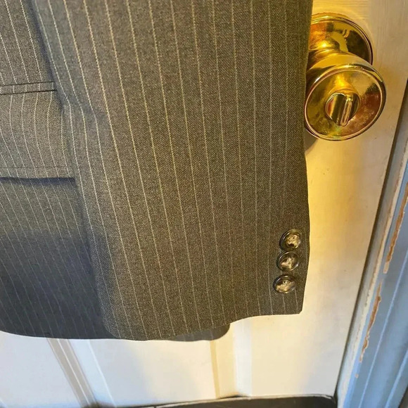 Giant Collegiate 2 Button Men's Gray Suit Blazer Tuxedo Size 39 NWOT Pockets - Picture 7 of 8